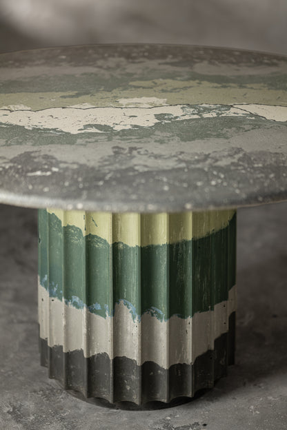 Green Fluted Base Dining Table